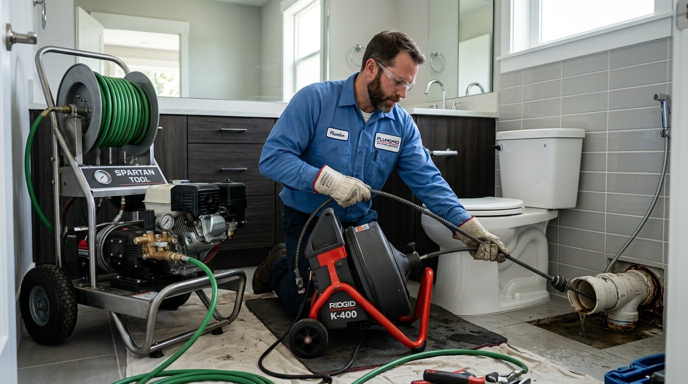 Licensed Plumbers Performing Trenchless Sewer Line Repair in San Antonio